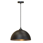 Nordic Industrial Black Dome Pendant Light