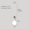 DecorBites™ Cream Nordic LED Pendant Light: Modern Hanging Lamp for Stylish Indoor Room Decor