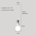 Nordic Cream Metal Pendant Light
