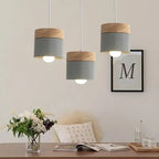 Nordic Macaron Wood & Iron Pendant Light