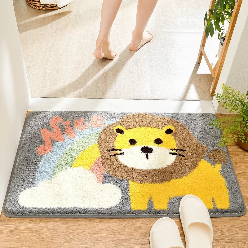 DecorBites™ Cartoon Animal Bathroom Carpet - Non-slip Absorbent Soft Bath Rug
