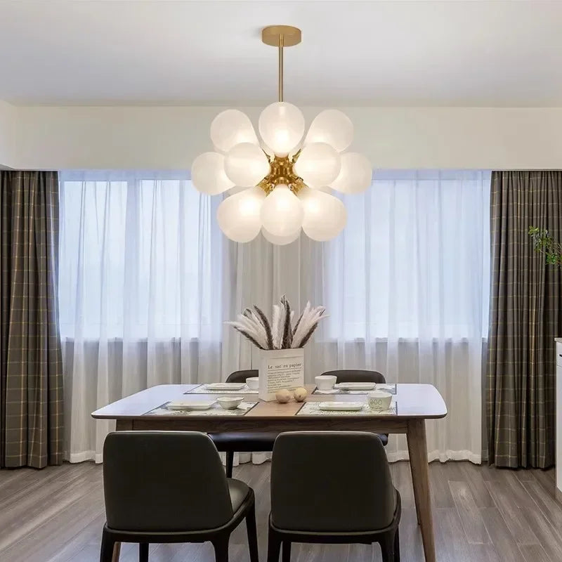 DecorBites™ Glass Bubble Hanging Lamps Chandelier Modern Room Decor Ceiling Pendant Light