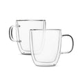 DecorBites™ Double Wall Glass Coffee Cup 250/350ml Heat Resistant Latte Milk Lemon Juice