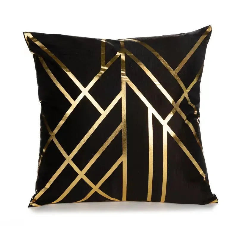 DecorBites™ Houndstooth Cushion Cover 30x50cm Black and White Bow Waist Pillow Case