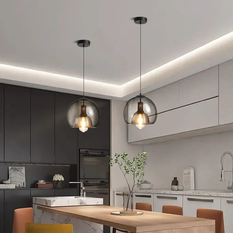 ثريات إضاءة LED متدلية من DecorBites™ لديكور المنزل العصري والإضاءة الداخلية