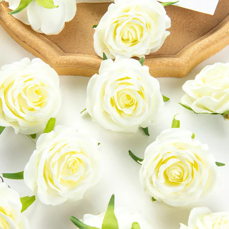 DecorBites™ 10Pcs Silk Blue Rose Wedding Party Decoration DIY Bridal Accessories Artificial Flowers