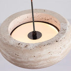 Japanese Wabi-Sabi Yellow Stone Pendant Light