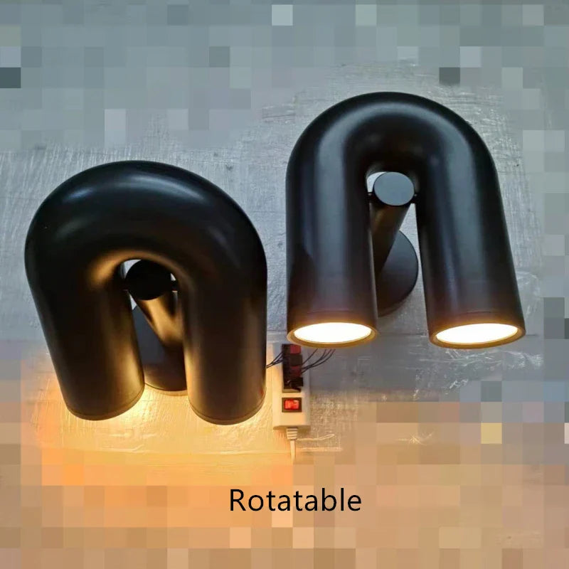 DecorBites™ Cirkus Tube Wall Sconce: إضاءة ليلية بسيطة ومصباح قراءة بجانب السرير