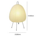DecorBites™ Japanese Style Rice Paper Desk Lamp for Home Decor, E27 Bedroom & Study Room Lighting