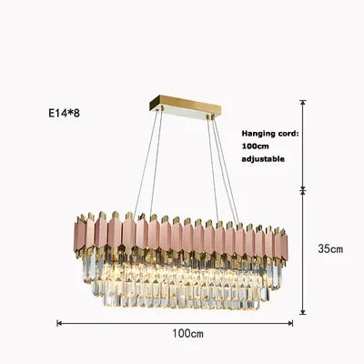 DecorBites™ Art Deco Black Golden Crystal Chandelier for Foyer