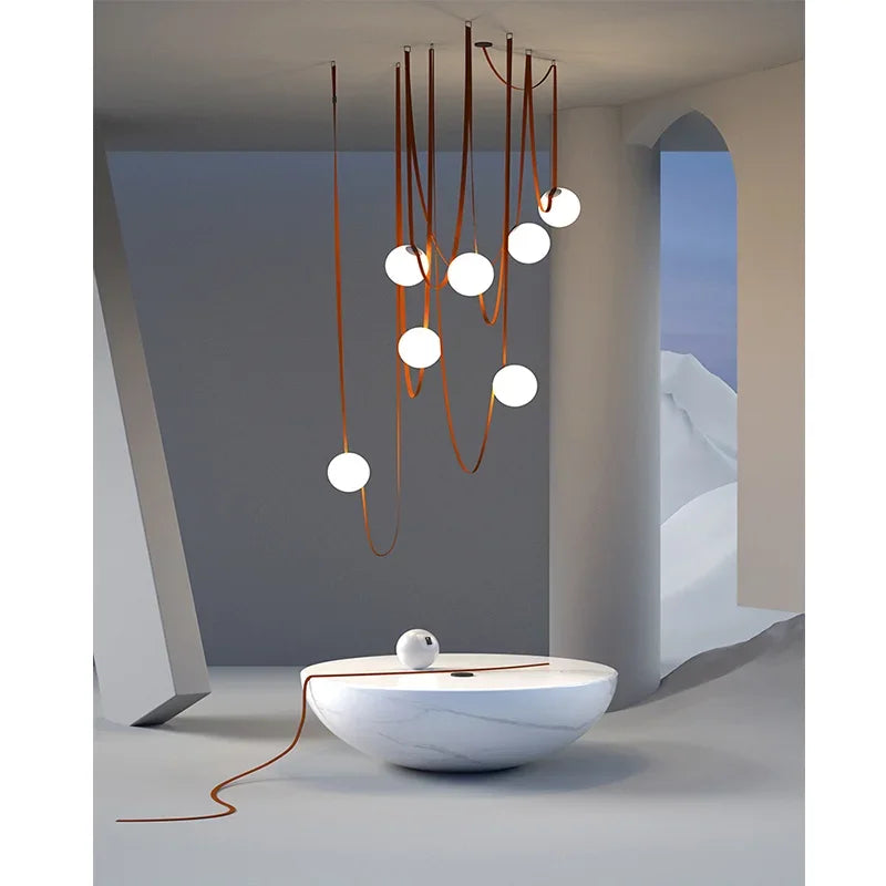 DecorBites™ ثريا غرفة المعيشة بتصميم وادي سابي دوبلكس مصباح سقف نورديك