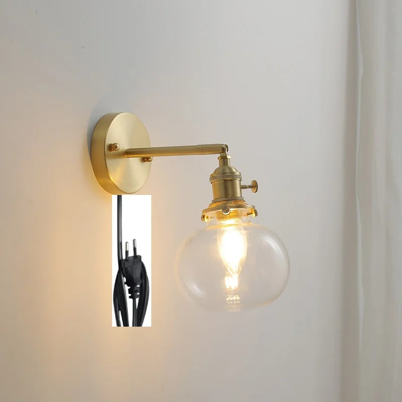 DecorBites™ Glass Ball Wall Lamp Sconce Modern Nordic Sconce Lighting for Bedroom Mirror