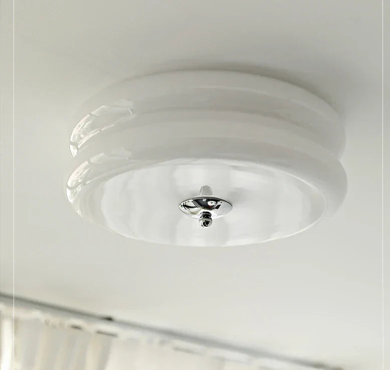 DecorBites™ Cream Medieval Glass Ceiling Lamp for Living Room, Dining Room, Bedroom & Study