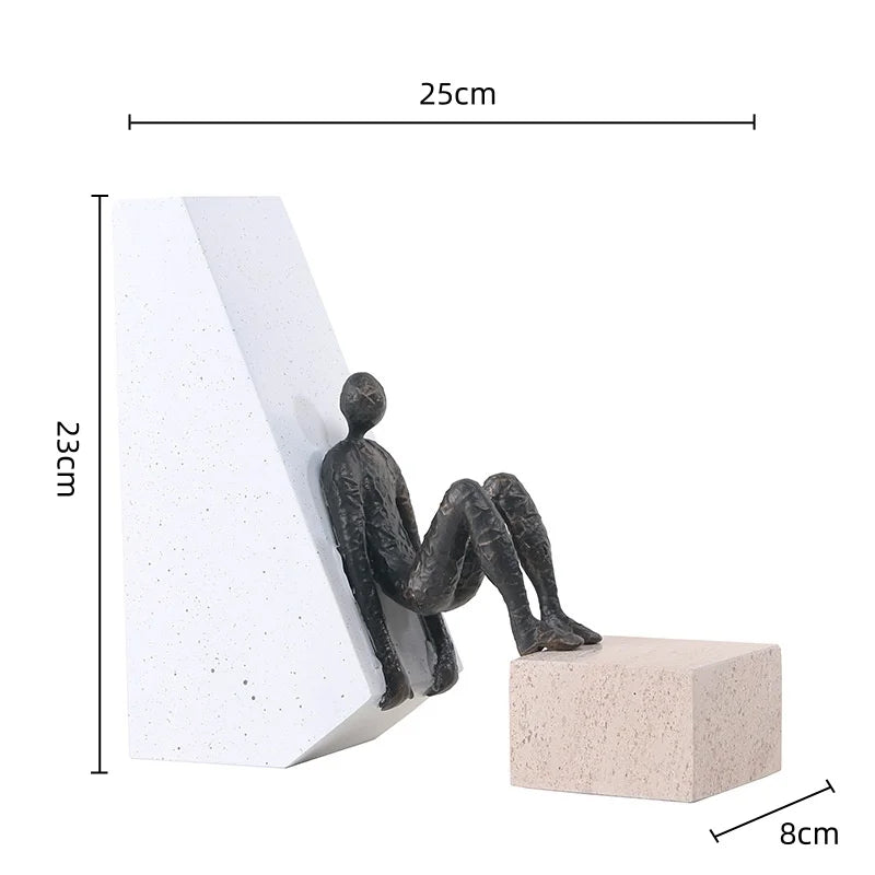 DecorBites™ Gymnast Metal Handicraft Figure Home Decor Figurine Table Sculpture Accessory