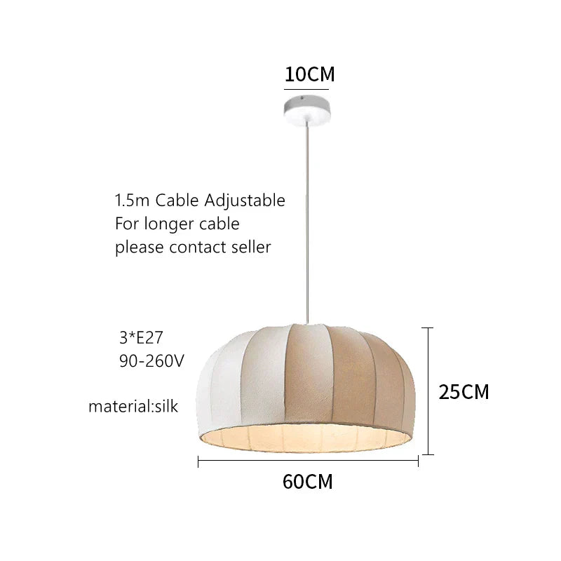DecorBites™ Handmade Silk Pendant Lamps for Dining, Bedroom, Living, Study Rooms