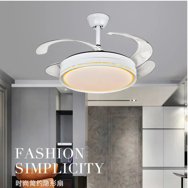 DecorBites™ Decor LED Ceiling Fans with Remote Control for Living Room, Bedroom, Dining Room