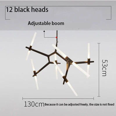 ثريا ديكور بايتس™ LED: قلادة سقف حديثة باللونين الذهبي والأسود للمطبخ وغرفة الطعام وغرفة المعيشة وغرفة النوم