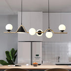 Nordic Glass Globe Pendant Chandelier in Smoky Grey