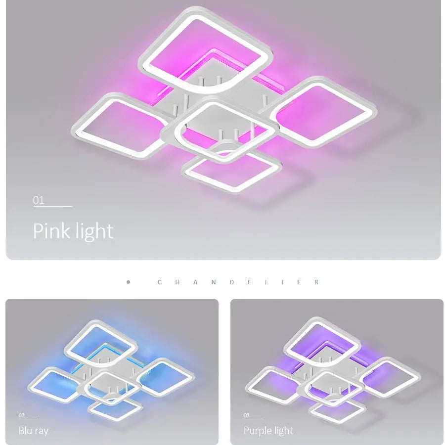 ثريا سقف LED من DecorBites™ بإضاءة قابلة للتعتيم لديكور المنزل
