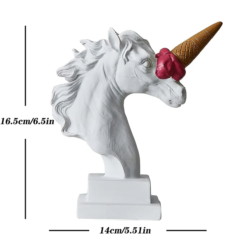 DecorBites™ Horse Head Sculpture Resin Animal Statue Modern Home Decor