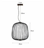 Spokes Birdcage Pendant Light in Polished Chrome