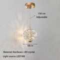 European K9 Crystal Mini Pendant Light in Polished Chrome