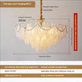 DecorBites™ Cream Wind Feather Pearl Crystal Chandelier for Luxury Living Room and Bedroom