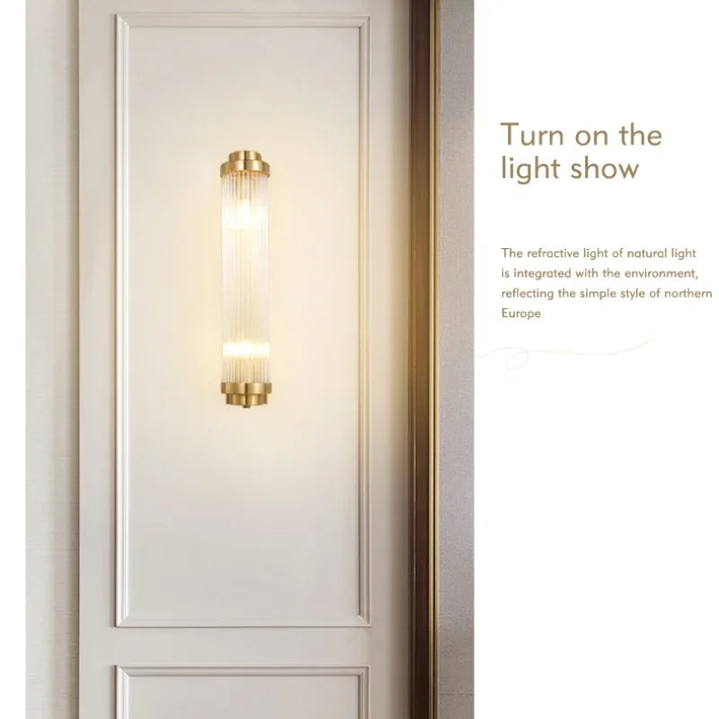 DecorBites™ Crystal Wall Lights: Modern Minimalist LED Wall Sconce for Home, Living Room, Bedroom