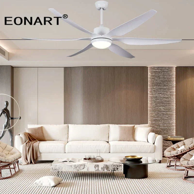 DecorBites™ 66" Plastic Blade Ceiling Fan with LED Light and Remote Control