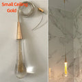 DecorBites™ Crystal Glass LED Pendant Tear Drop Light Chandelier