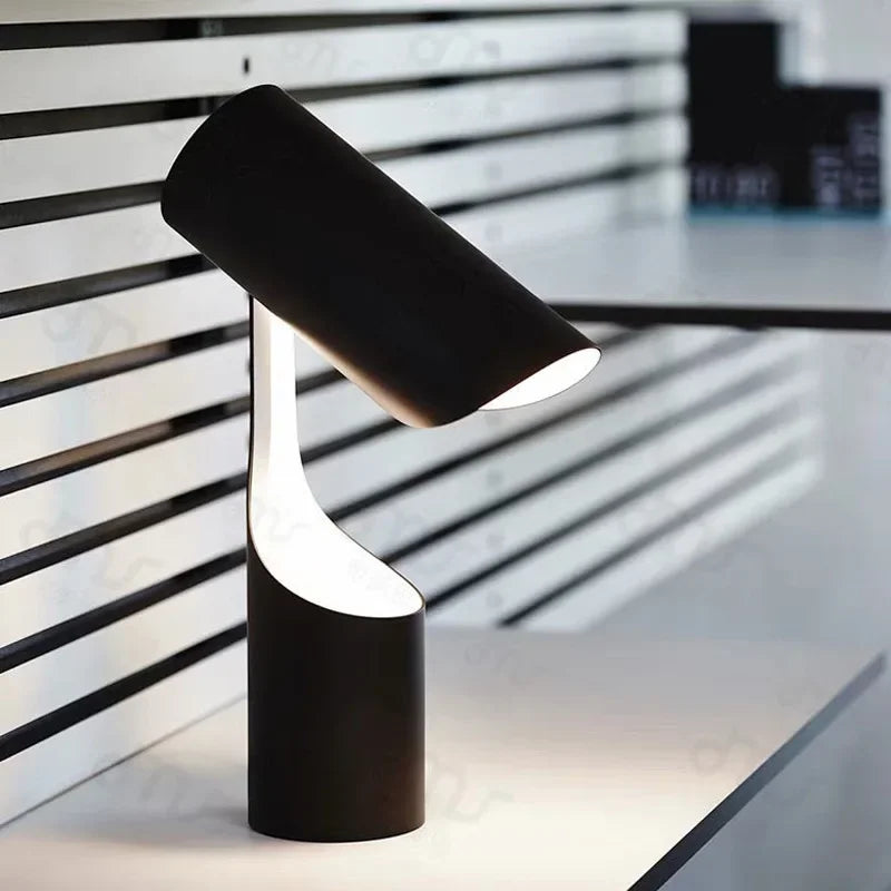 DecorBites™ Black Foldable Desk Lamp | Nordic Minimalist Design for Bedroom, Study & Sofa