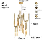 Italian Postmodern Retro Glass Pendant Light Dimmable