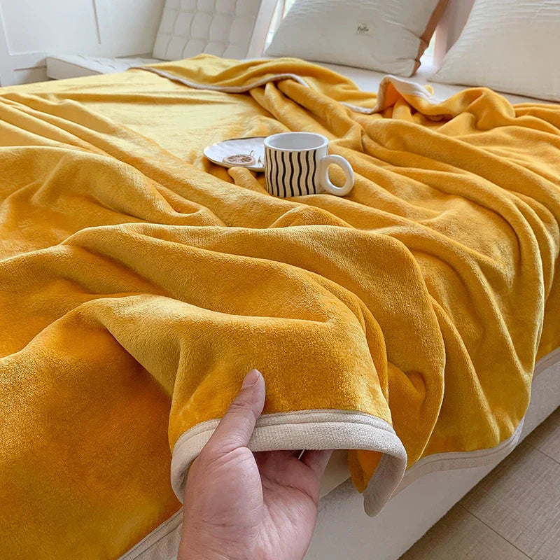 DecorBites™ Coral Velvet Summer Blanket: Extra Soft, Skin-friendly, Machine Washable