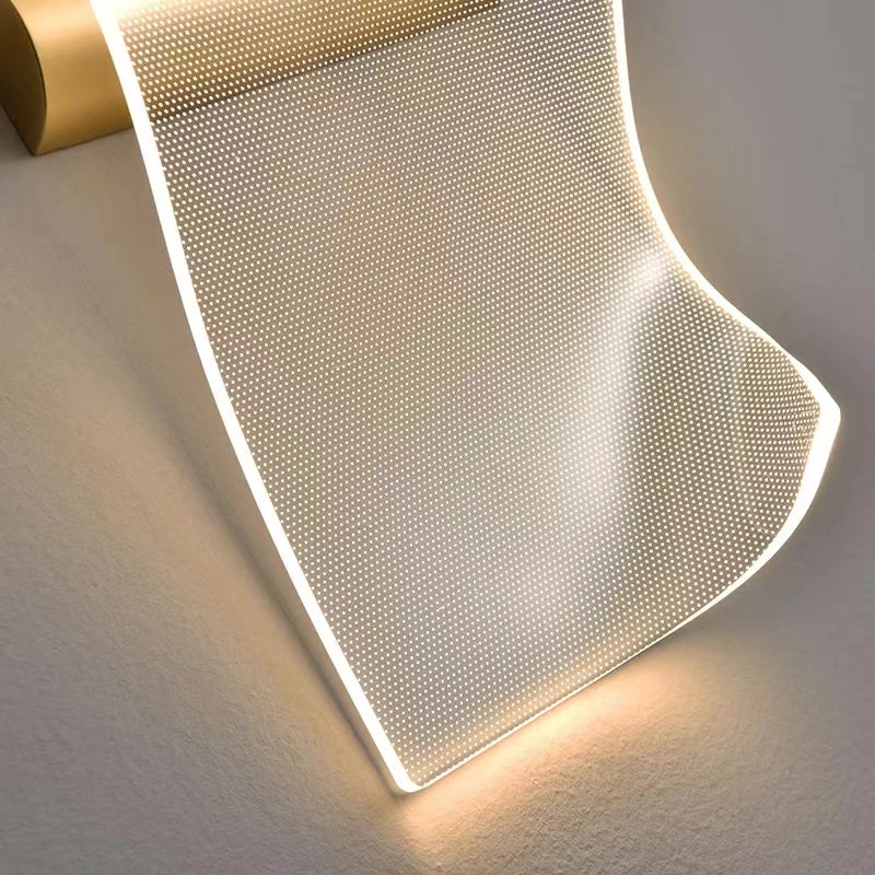 مصباح حائط LED بتصميم كتاب سماوي من DecorBites™ - تصميم أكريليك عصري لغرفة المعيشة وغرفة النوم