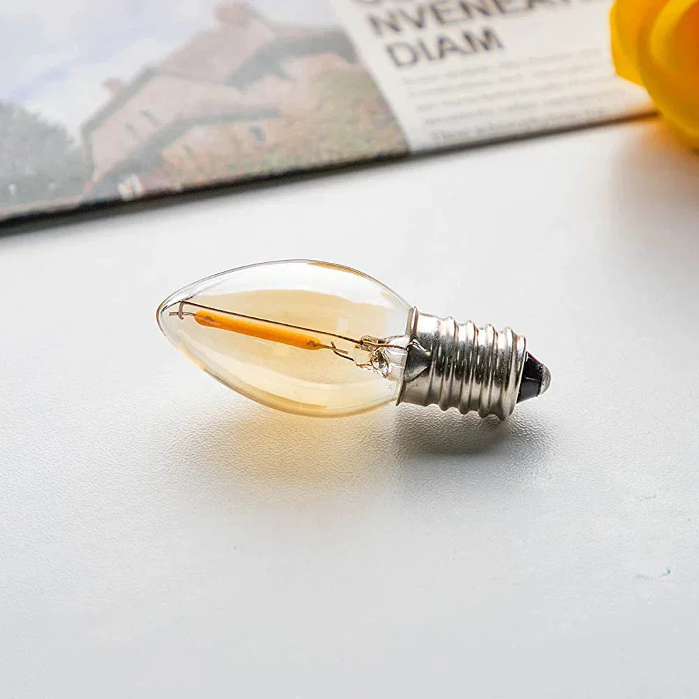 DecorBites™ Gold Tint Glass LED Filament Candelabra Bulb Dimmable 2200K 0.5W 110V 220V