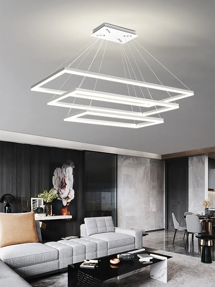 مصابيح معلقة بإضاءة LED من الأكريليك من ديكور بايتس™، مصباح معلق عصري لغرفة الطعام والمطبخ وديكور الدور العلوي