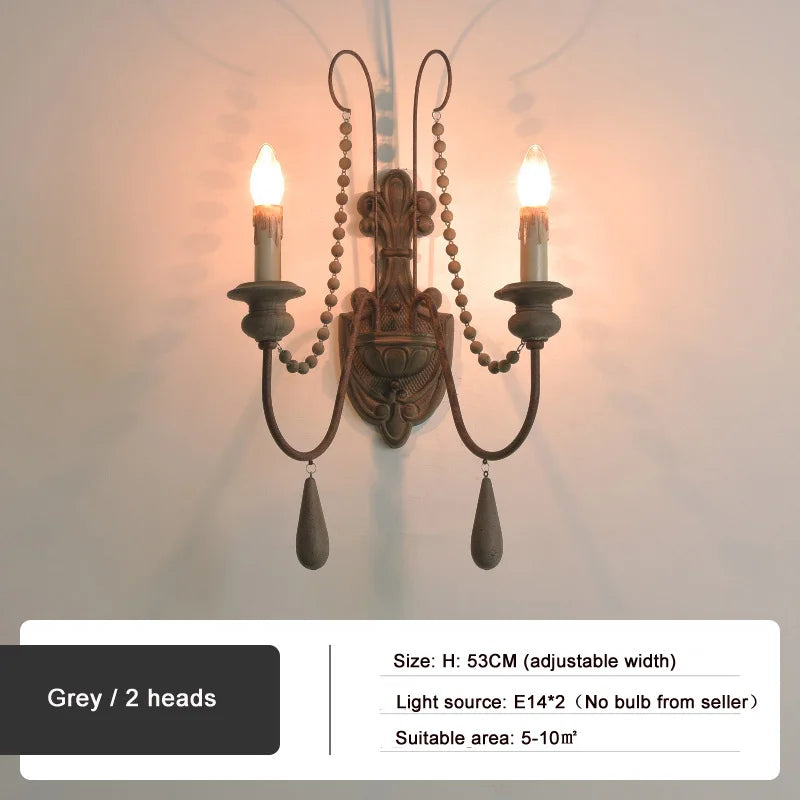 DecorBites™ Country French Wall Lamp for Retro Living Room Bedroom Decor