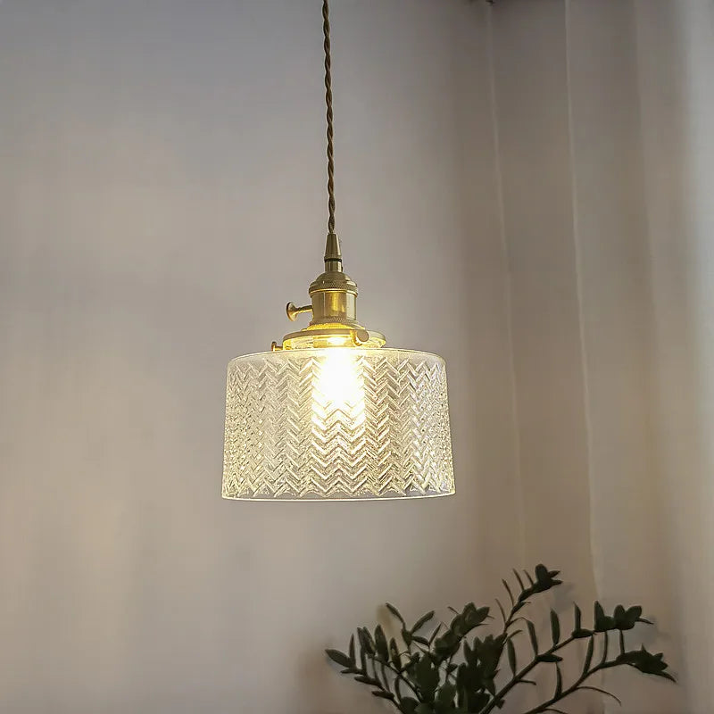DecorBites™ Green Glass Pendant Light Chandelier - Nordic LED Hanging Lamp for Home Decor