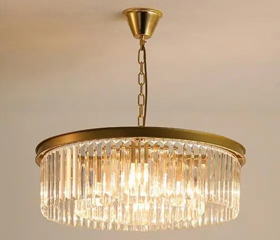 فوانيس معلقة ديكور بايتس™ ذهبية وسوداء معدنية LED مع تعليقات كريستالية وسلاسل