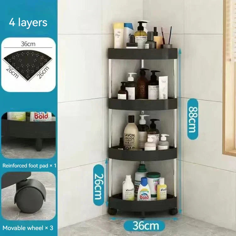 DecorBites™ 5-Tier Rolling Cart Storage Rack for Kitchen & Bathroom Organizing