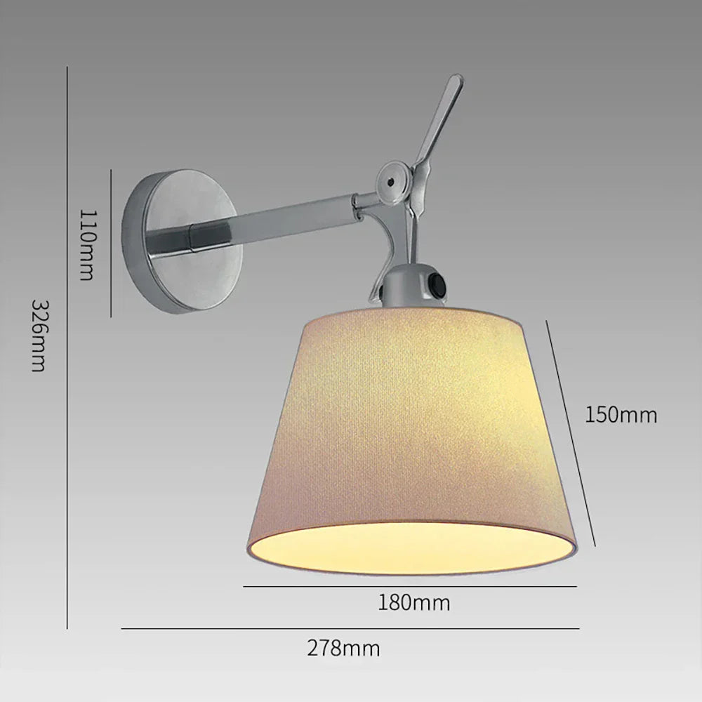 DecorBites™ Adjustable Industrial Wall Light for Bedside, Study, Office, Living Room