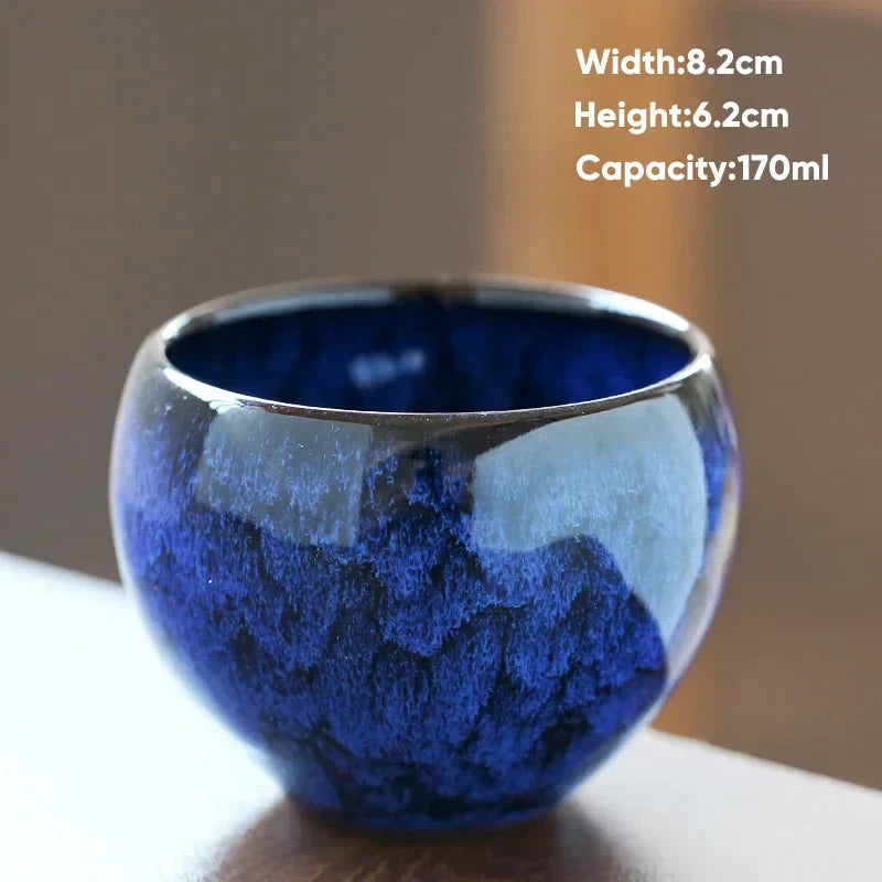 DecorBites™ 170ml Ceramic Coffee Cup Kung Fu Tea Cups Pottery Drinkware Egg Style