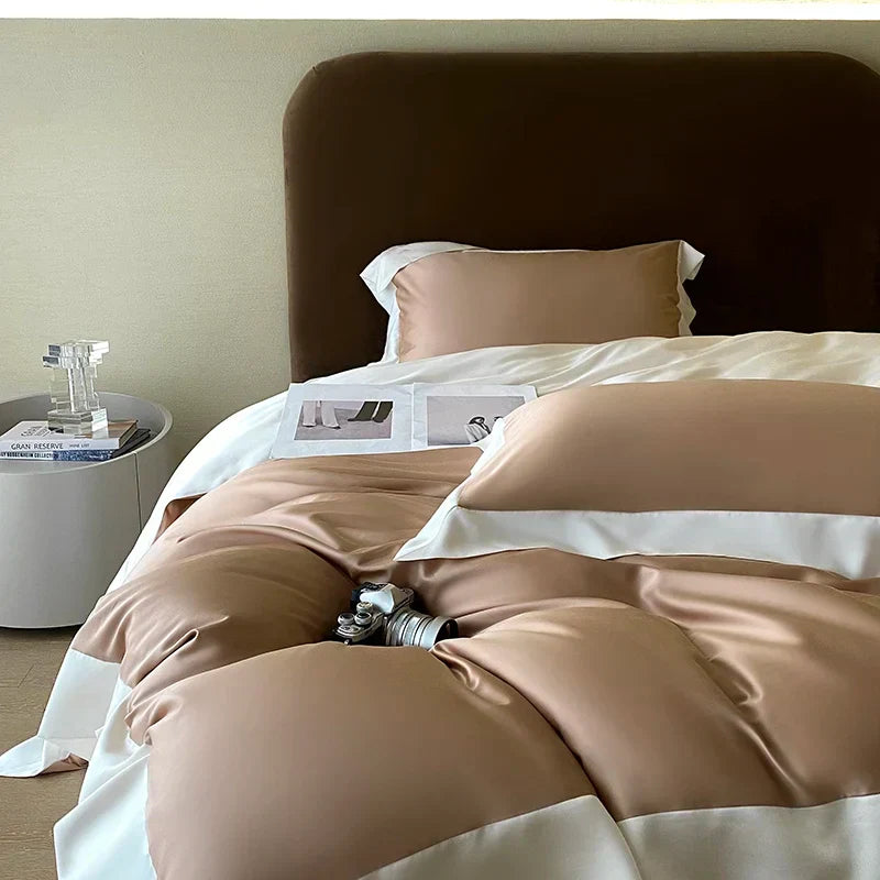 DecorBites™ Eucalyptus Fiber Bedding Set, Summer Coolness, Silky Quilt, Duvet Cover, Sheet Set