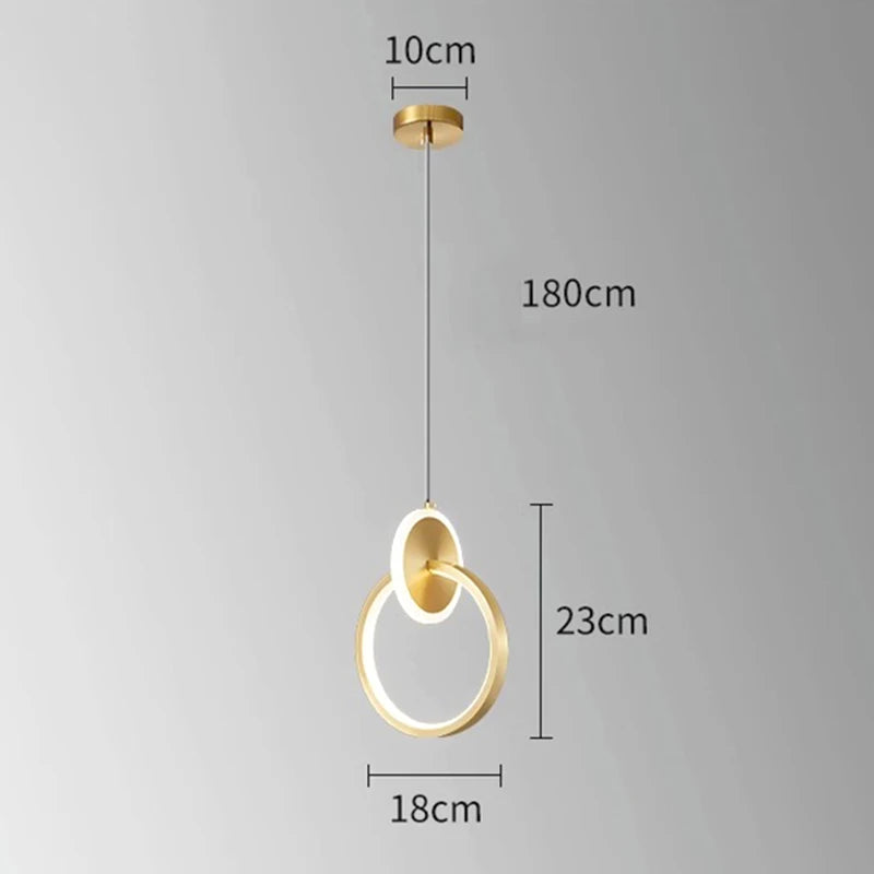 Modern Alloy LED Bedside Pendant Light