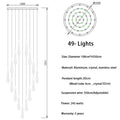 DecorBites™ Crystal Tear Drop Chandelier for Staircase, LED Pendant Light in Gold - Indoor Decor