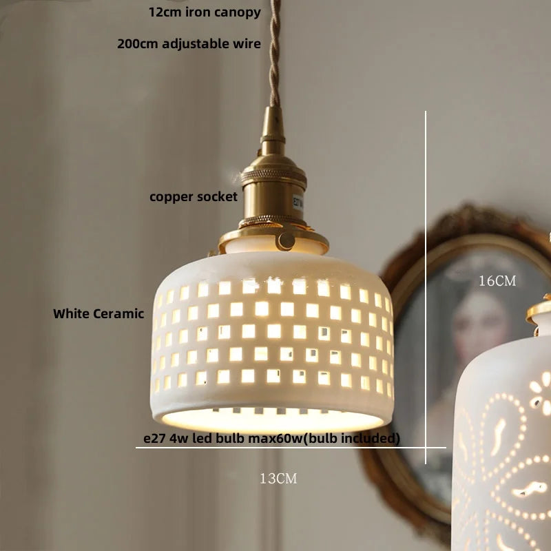 DecorBites™ مصباح معلق LED خشبي على الطراز الياباني، مصباح تعليق زجاجي شفاف قابل للتعديل