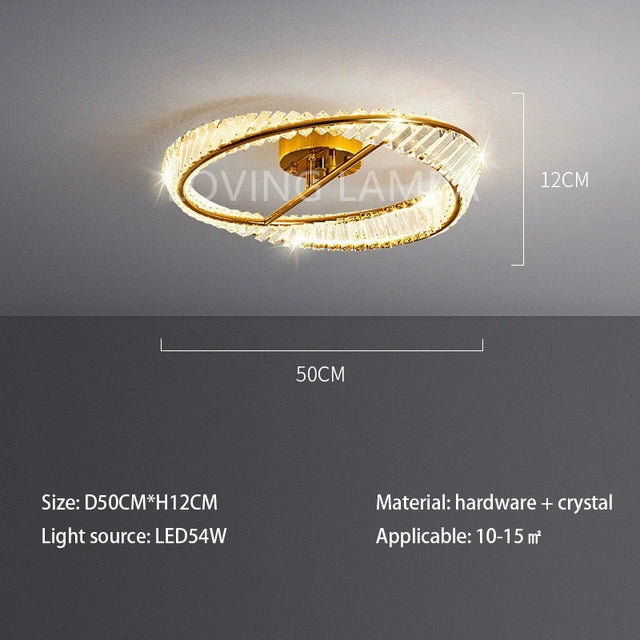 DecorBites™ Crystal Stainless Steel Ceiling Pendant Light for Luxurious Living