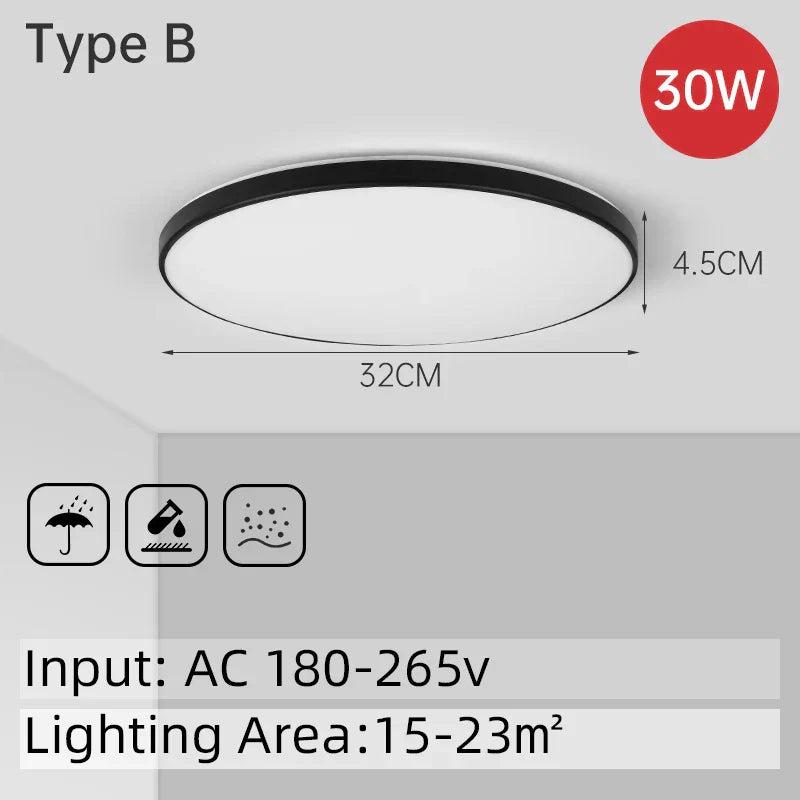 مصباح لوح الثريا السقفية LED من DecorBites™ لإضاءة ديكور المنزل
