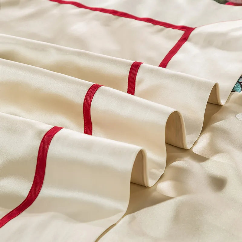 DecorBites™ 200S Embroidery Egyptian Cotton Bedding Set - Queen King Linens