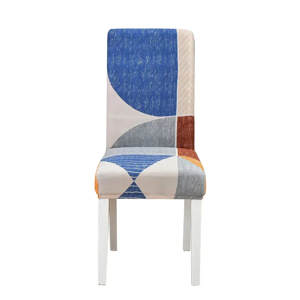 DecorBites™ Geometric Stretch Chair Cover Slipcovers | Elastic Seat Case